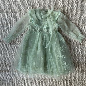 Toddler Vintage style dress mint green size 2-3T